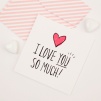 Открытка с i love 54
