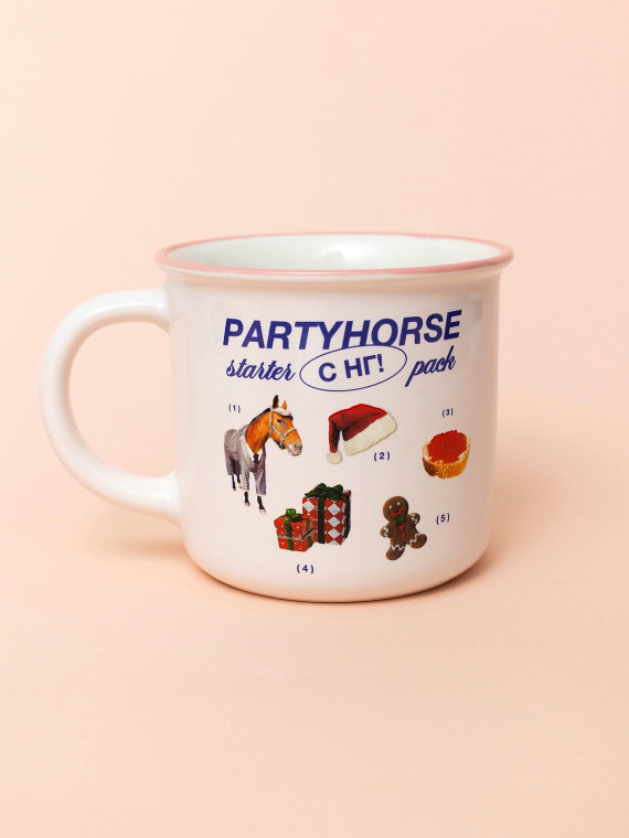 Кружка керамическая Party horse