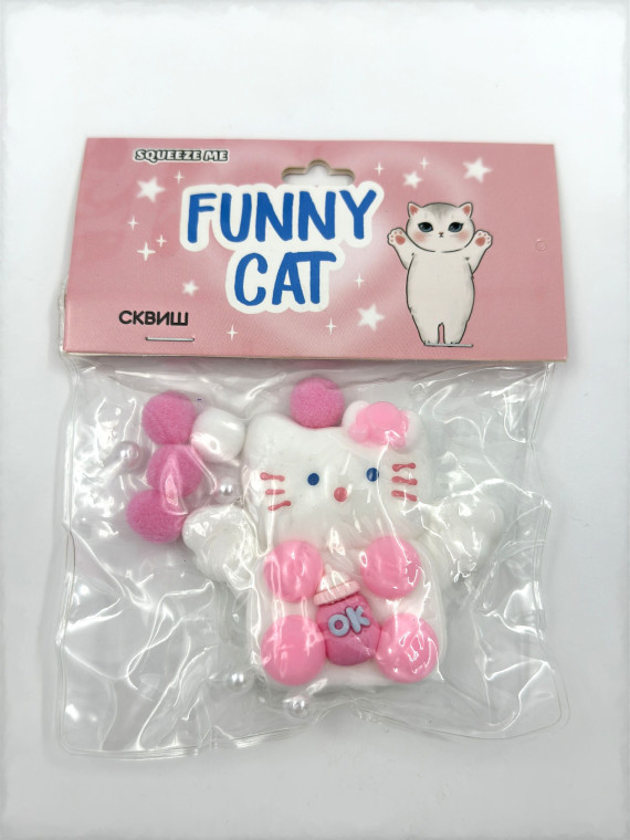 Сквиш Squeeze me Funny Cat