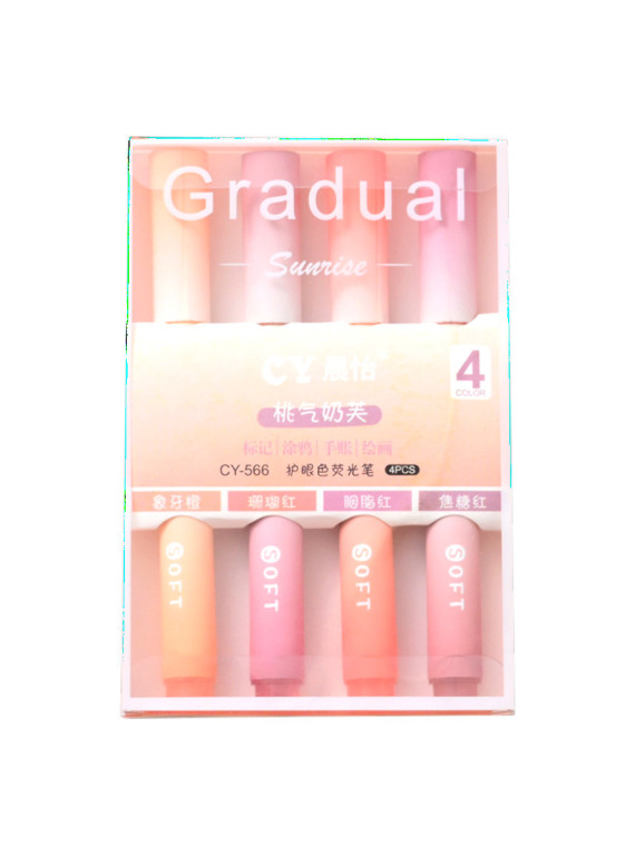 Текстовыделители Rose gradient (набор/4шт)